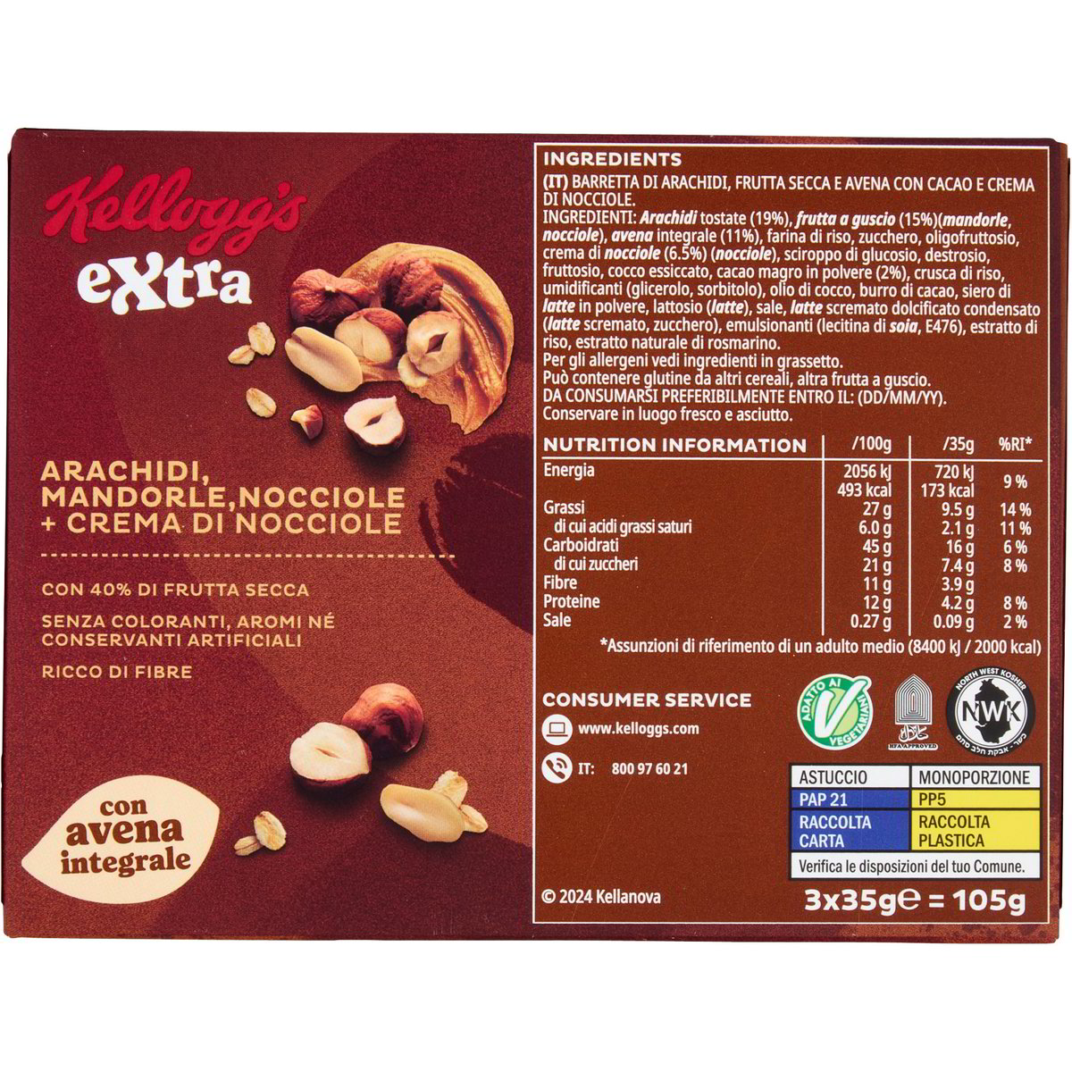 Extra – Barretta di Cereali con Cacao e Crema di Nocciole - immagine 2