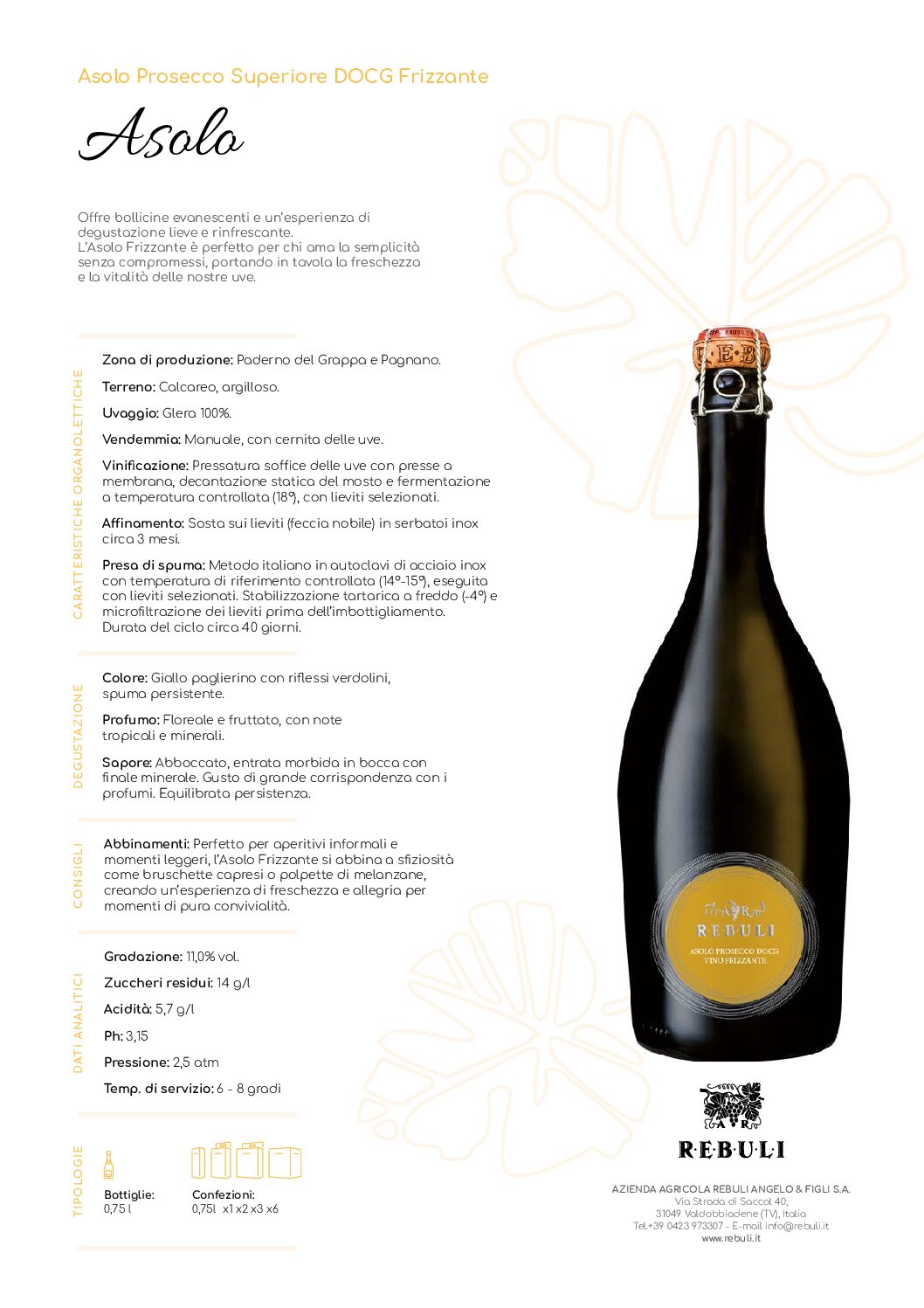 ASOLO PROSECCO DOCG FRIZZANTE - immagine 2