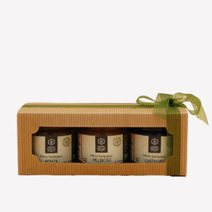 Tris Miele Confezione Regalo Bio, 3 X 130 Gr., Acacia, Castagno, Millefiori
